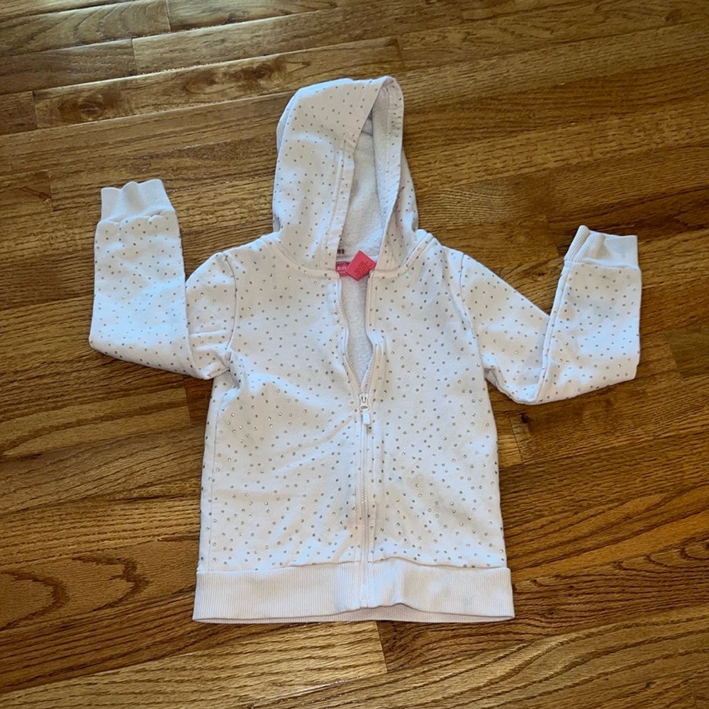 Isaac Mizrahi White & light pink Sweatshirt with Lace Details